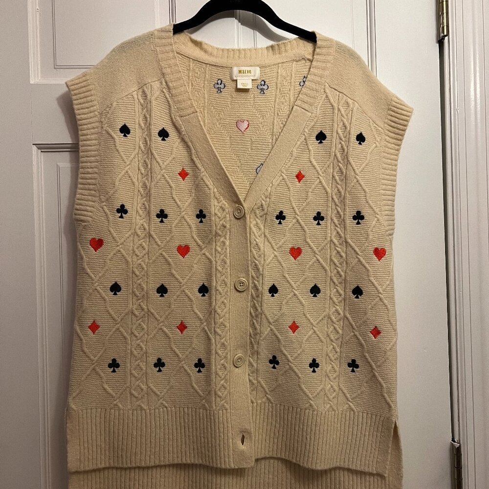Maeve Ace of Spades Sweater Vest (Small)